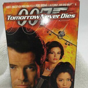 Lot of 2 -007 James Bond - VHS - 1998 Pierce Bronson MGM Tomorrow, The World